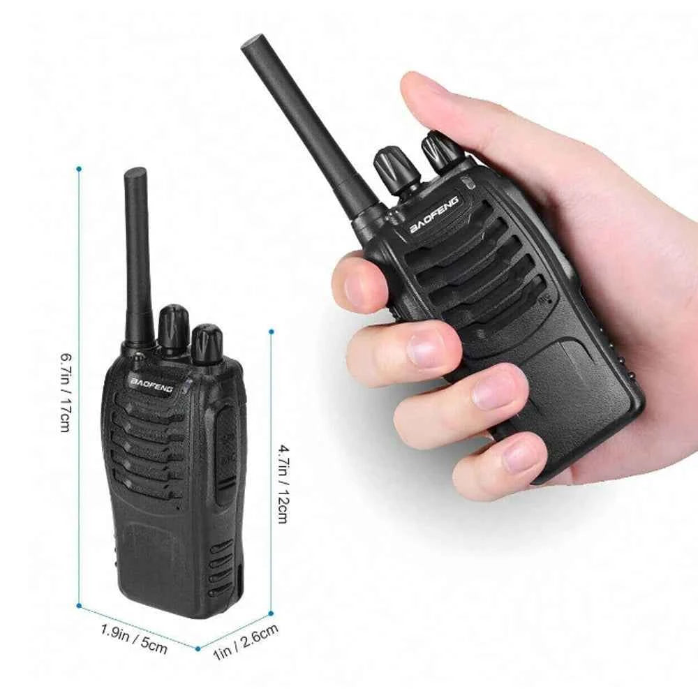 Professional PMR Walkie Talkie 2-Pack - 16 Channel UHF Two Way Radio