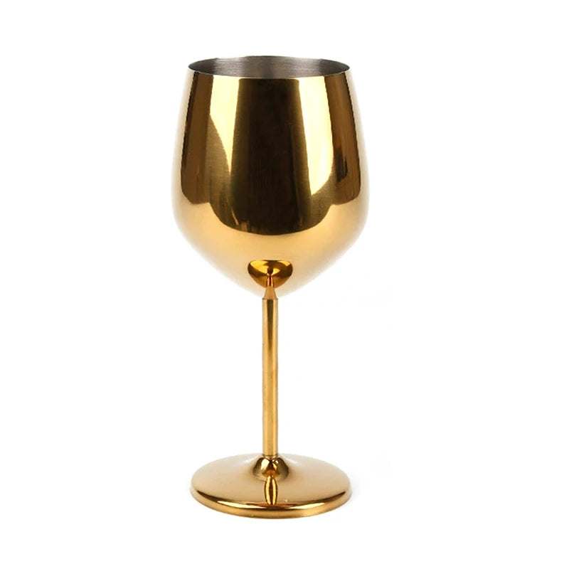 Premium Stainless Steel Champagne Glass - Unbreakable European Goblet