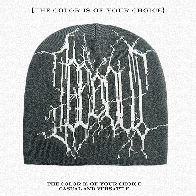 Premium Spider Web Beanie - Versatile Streetwear Knit Hat