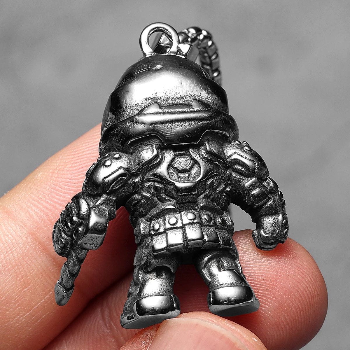 Premium Mech Astronaut Necklace - Stainless Steel Punk Pendant