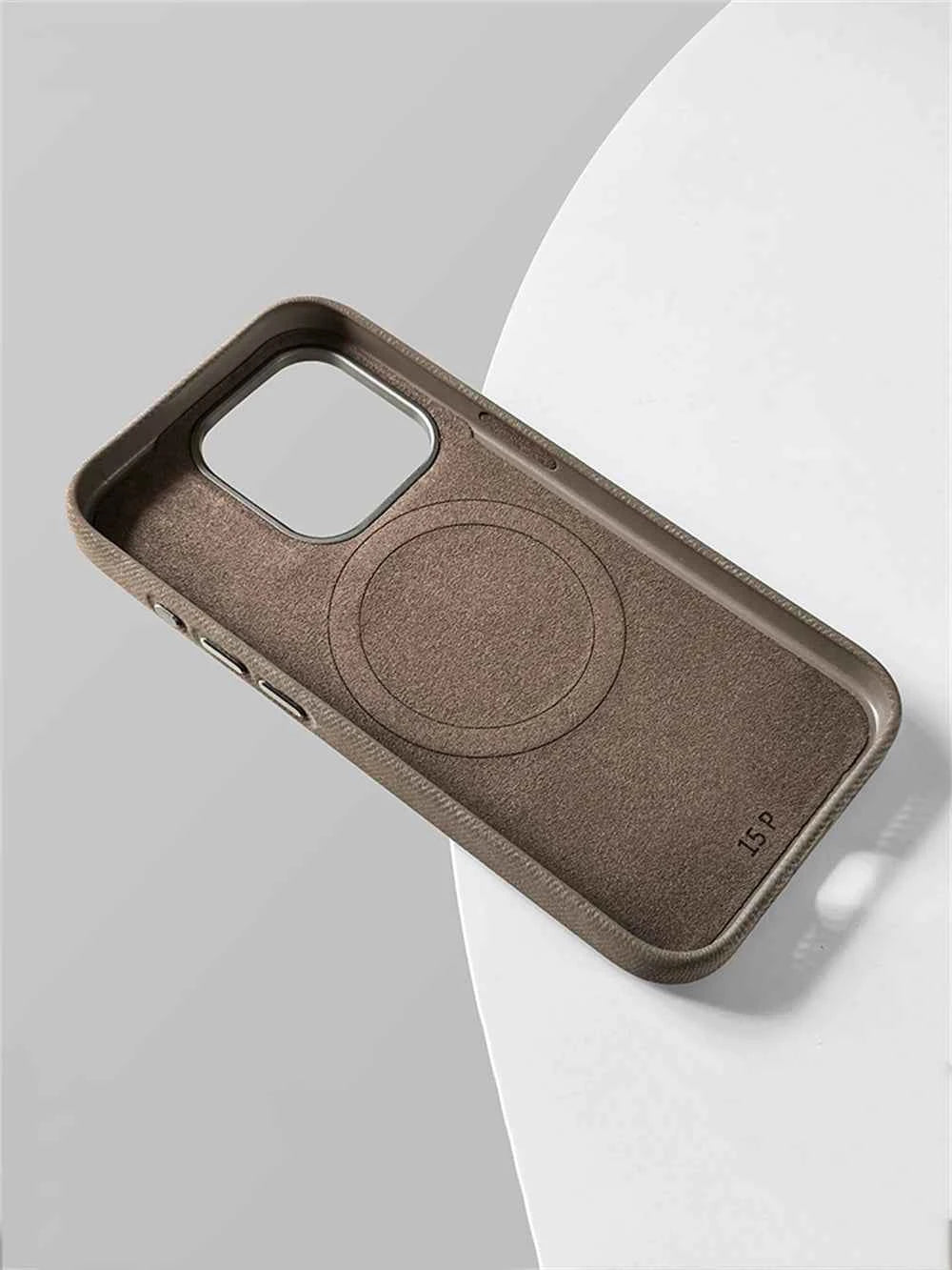 Luxury MagSafe Fiber Leather Shockproof Case - Premium Magnetic Cover