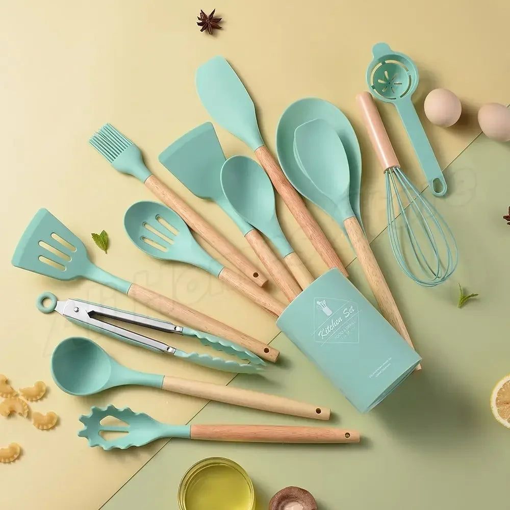Premium Silicone Utensil Set - 12-Piece Cooking Kit
