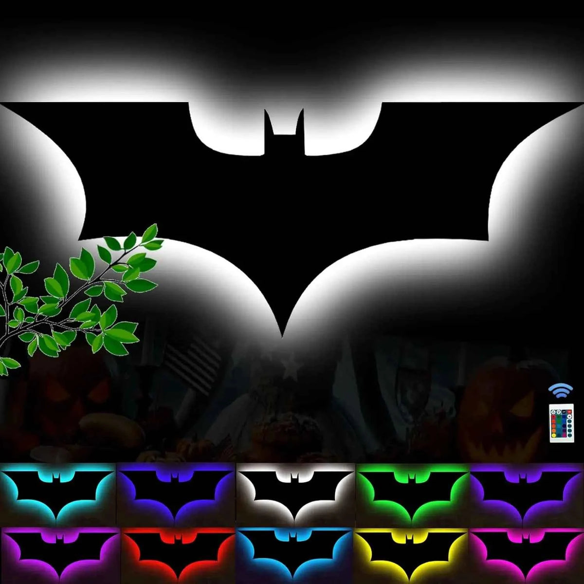 Premium Bat Neon Sign - 16 Color LED Night Light