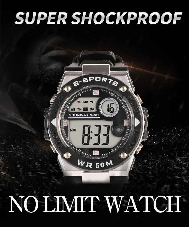 UTHAI CE15 Leisure fashion electronics watch waterproof sports multifunctional Man watch night light clock gift watches for man