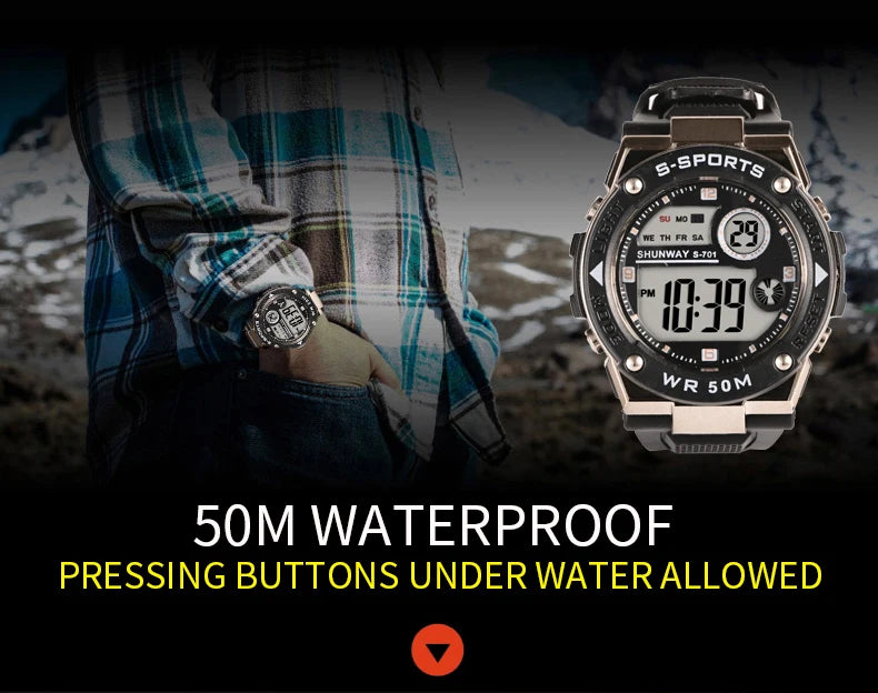 Premium Digital Sports Watch - Waterproof & Luminous