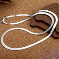 Elegant Blade Chain Necklace - Luxury 4MM Silver Jewelry
