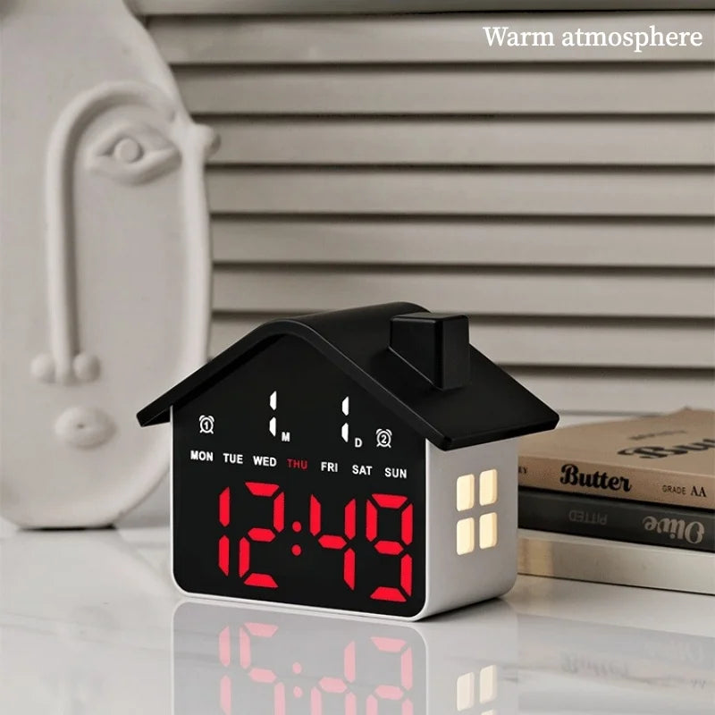 Premium LED Digital Alarm Clock - Voice Control & Night Light