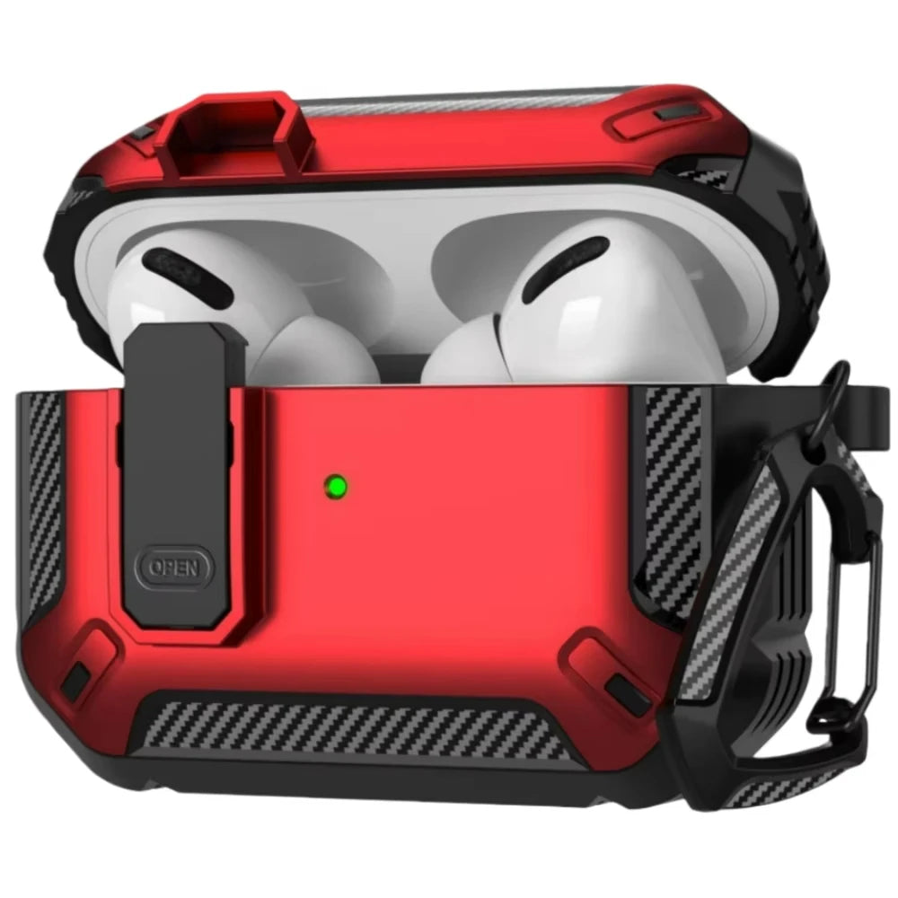 Premium AirPods Pro 3 Military Case - Camo Green with Lock