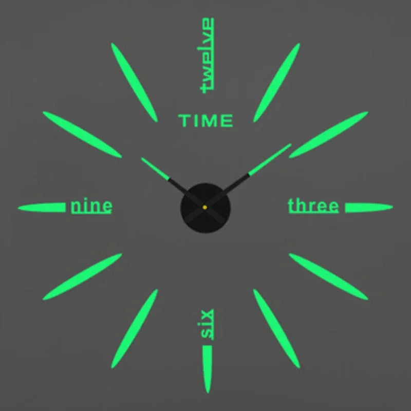 Elegant Modern Large Wall Clock - 3D DIY Quartz Design