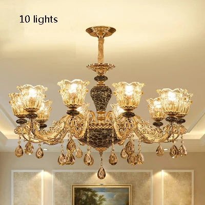 Elegant French Retro Chandelier - Grand Crystal Lighting
