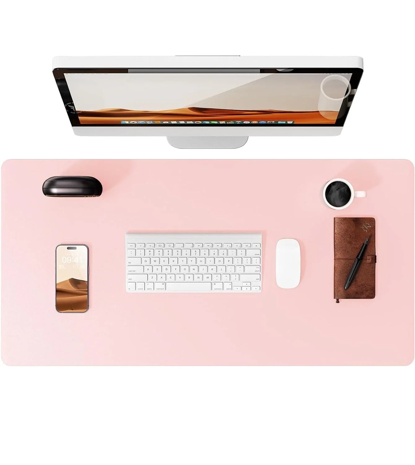 Premium Leather Desk Mat - Large Office Computer Protector