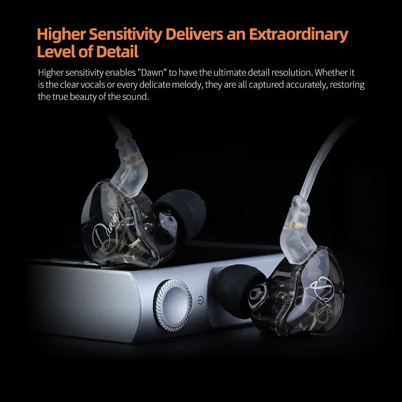 Premium Wired Earphones HiFi Bass - Detachable Cable Earbuds