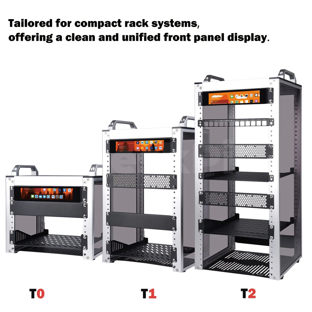 Premium 1U Rackmount Monitor - DeskPi 6.91-inch Touch Screen