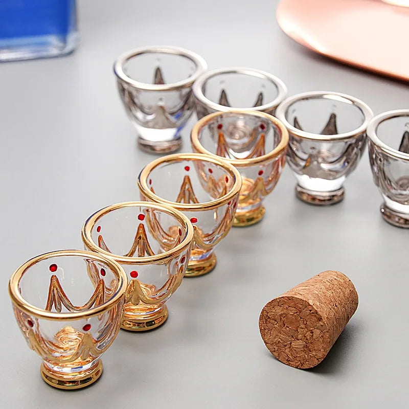 Elegant Luxury Crystal Shot Glass - Hand-Painted 10ml