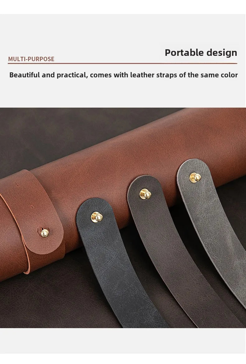 Premium Waterproof Desk Pad - Non-slip PU Leather Mat