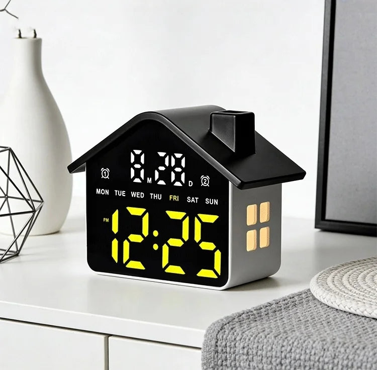 Premium LED Digital Alarm Clock - Voice Control & Night Light