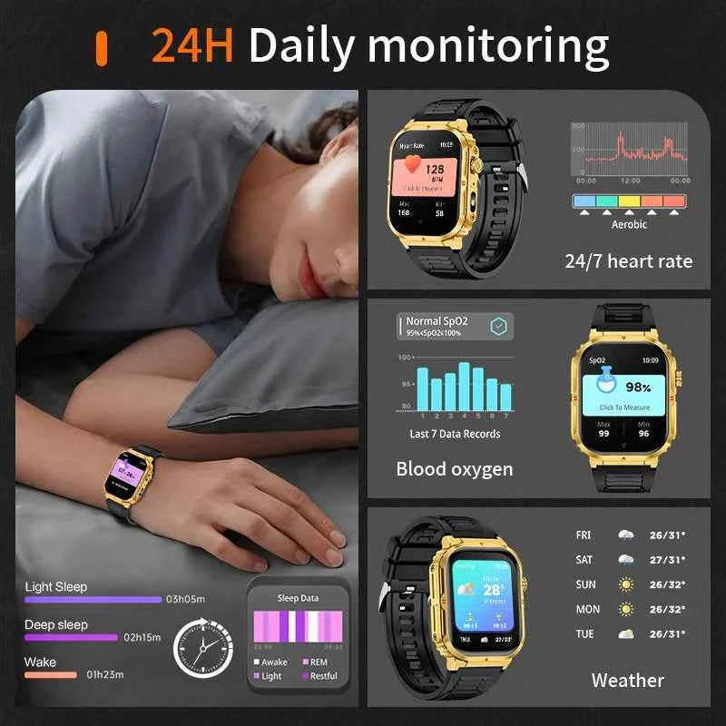Ultimate Smart Watch For Men - IP68 Waterproof & Health Monitor