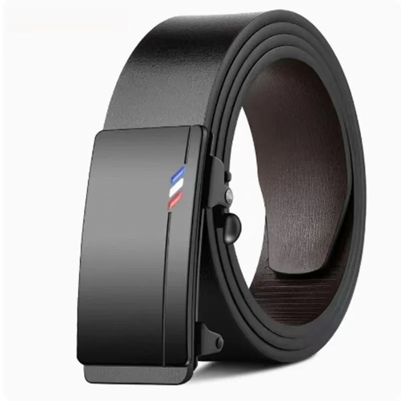 Luxury Genuine Leather Men's Belt with Automatic Buckle