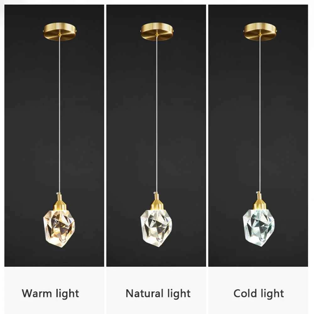 Luxury Crystal Pendant Light - Modern LED Hanging Ceiling Lamp