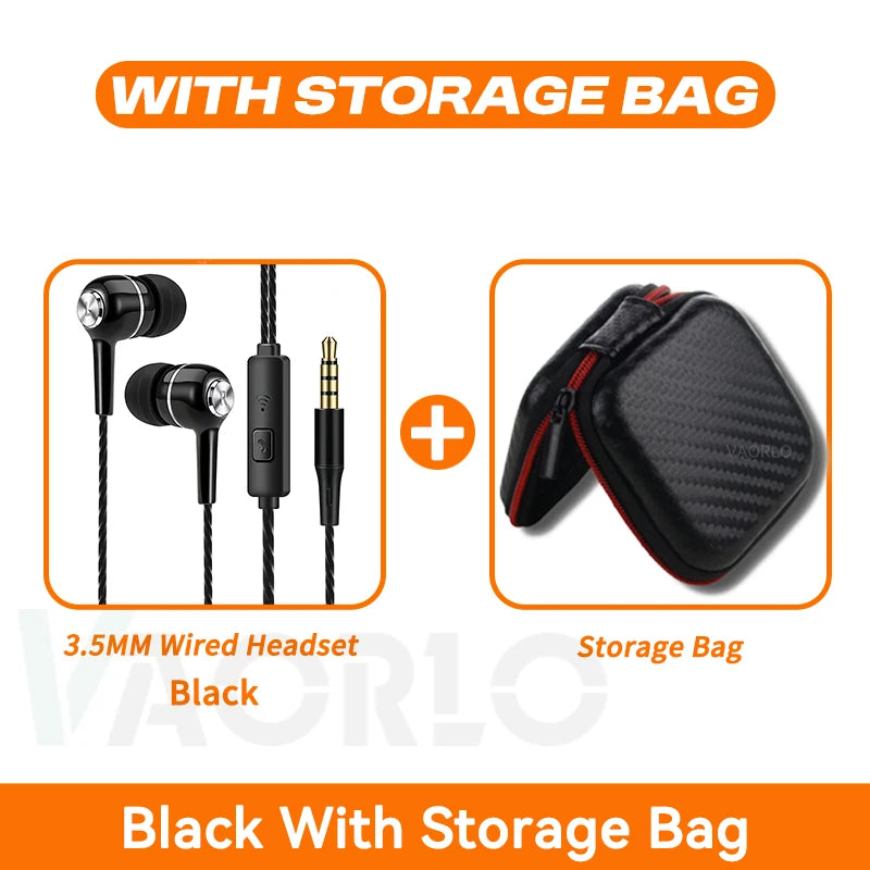 Premium Wired In-Ear Headphones with HiFi Bass & Mic
