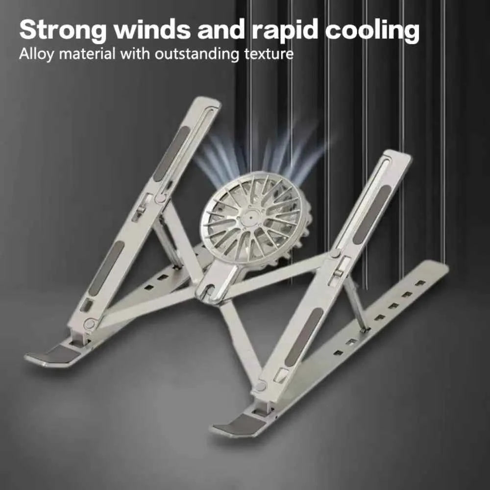 Universal Foldable Laptop Cooling Stand - Aluminum Notebook Bracket