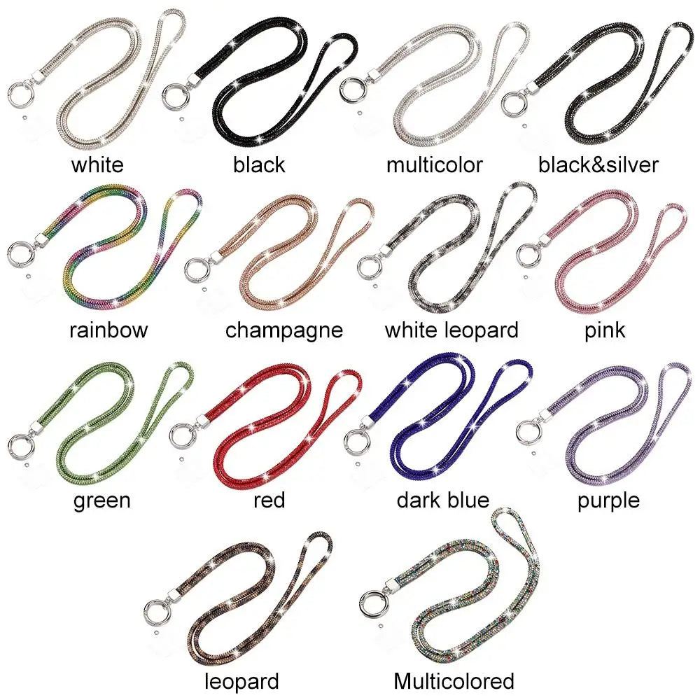 Luxury Rhinestone Phone Lanyard Strap - Sparkling Crystal Chain