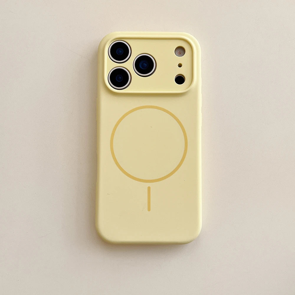 Luxury Magnetic Silicone Phone Case with Lens Protection