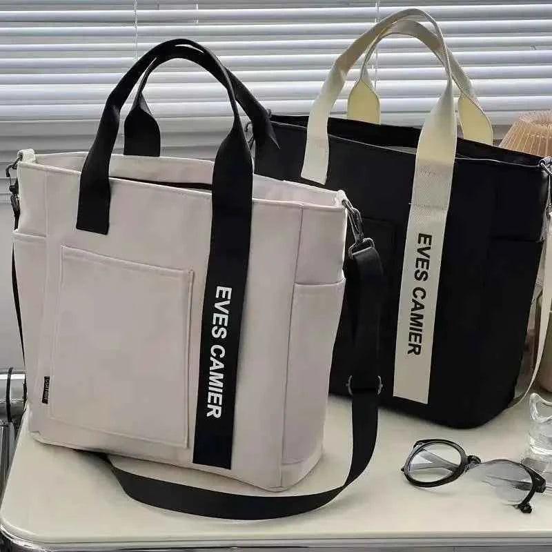 Elegant Casual Tote Bag - Waterproof Nylon Messenger