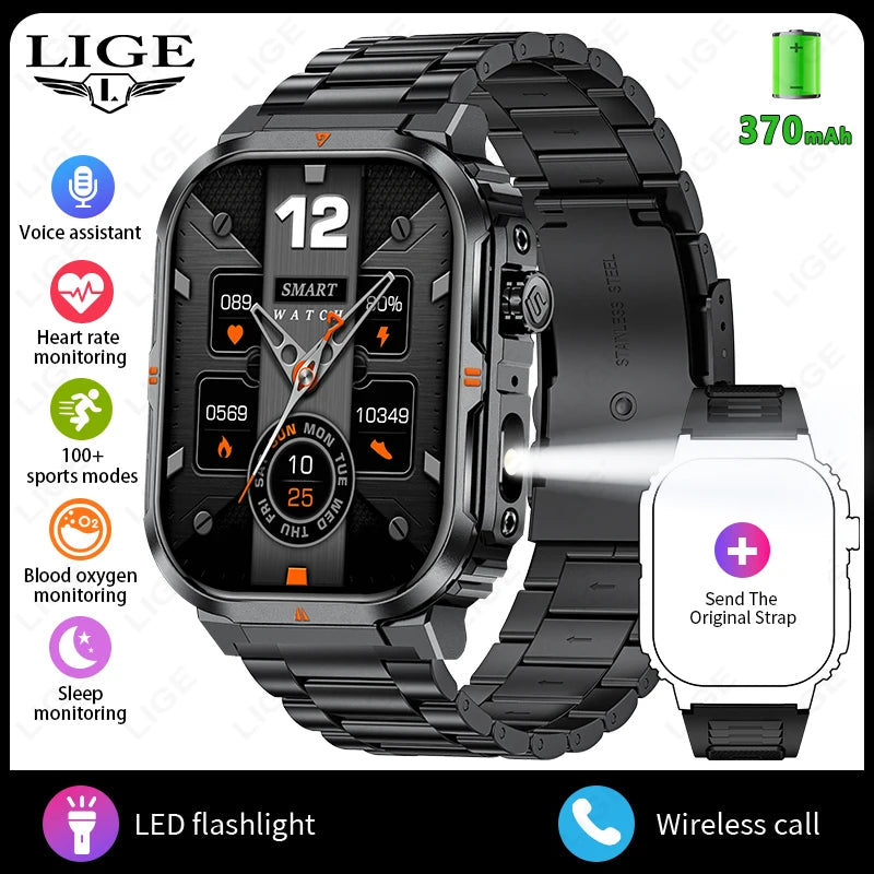 Ultimate Smart Watch For Men - IP68 Waterproof & Health Monitor