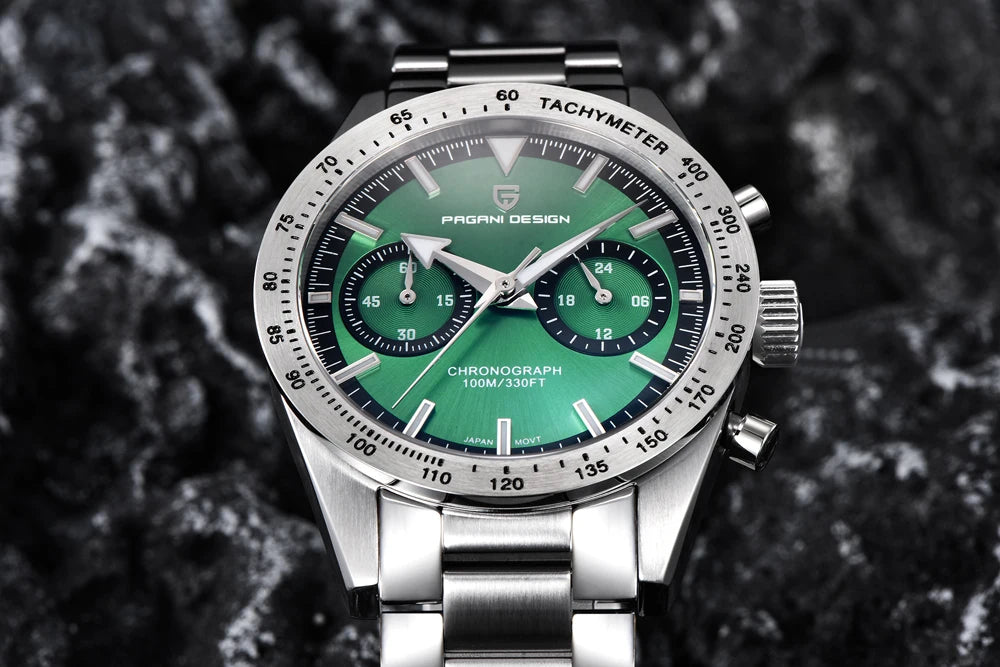 Luxury Men's Quartz Watch - Chronograph Sapphire
