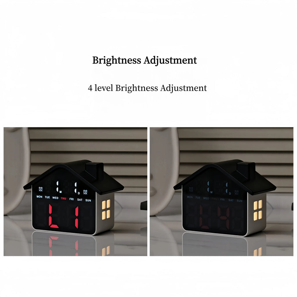 Premium LED Digital Alarm Clock - Voice Control & Night Light