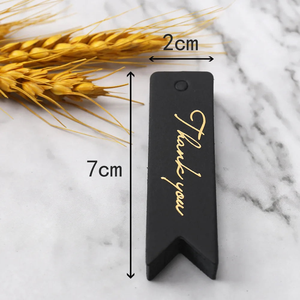 Elegant Kraft Paper Gift Tags - 50pc Thank You Labels