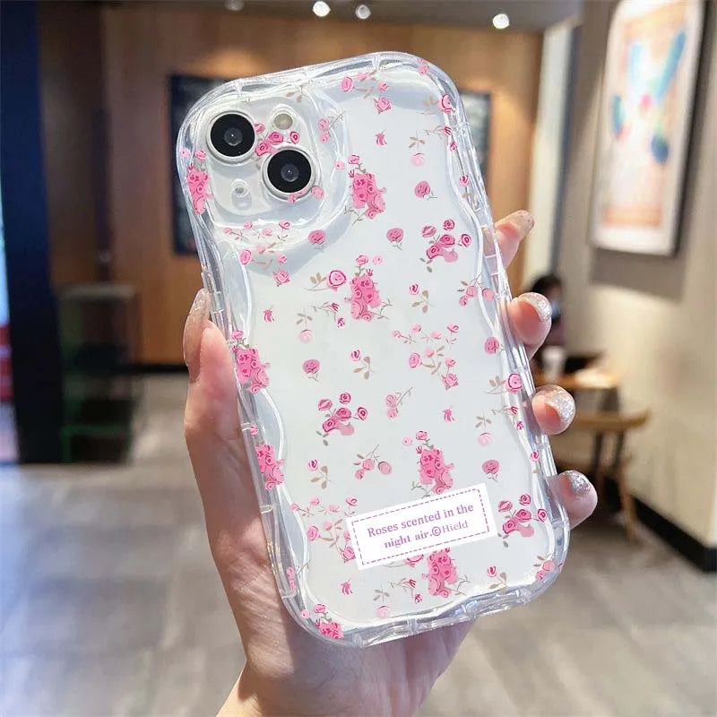Premium Daisy iPhone Case - Soft TPU Wavy Edge Design