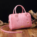 Elegant Crocodile Pattern Boston Bag
