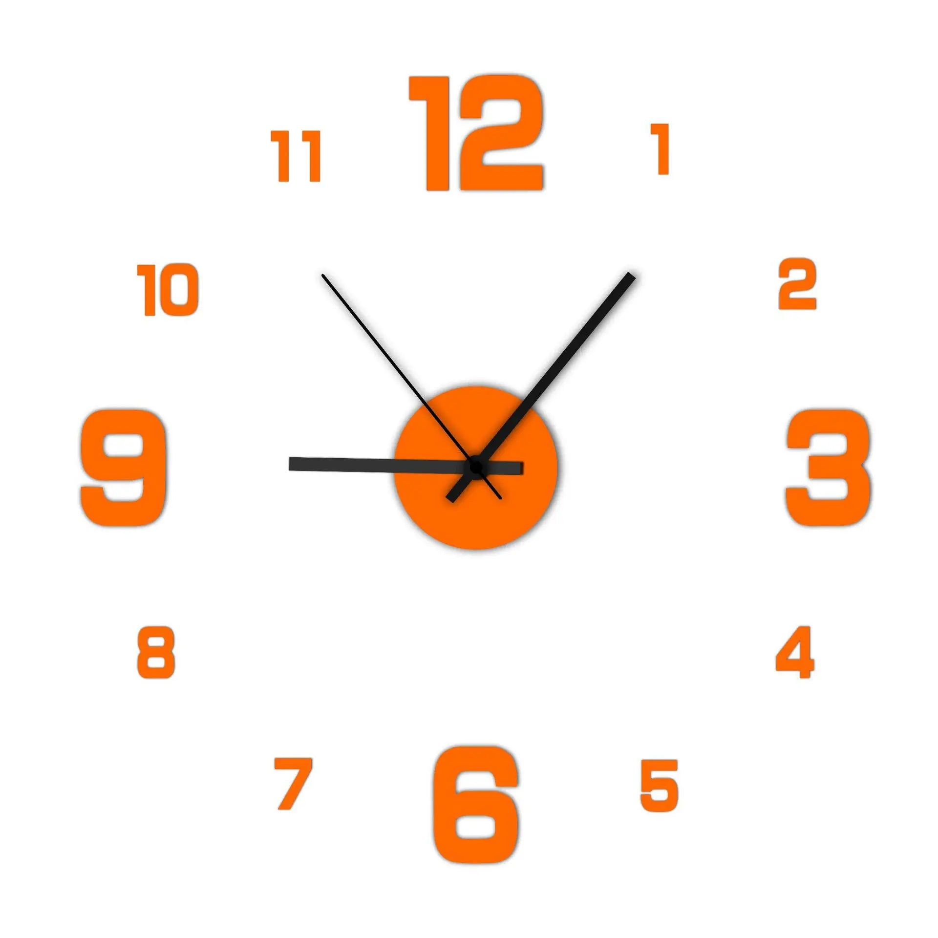 Elegant Frameless DIY Wall Clock - Silent & Modern Decor