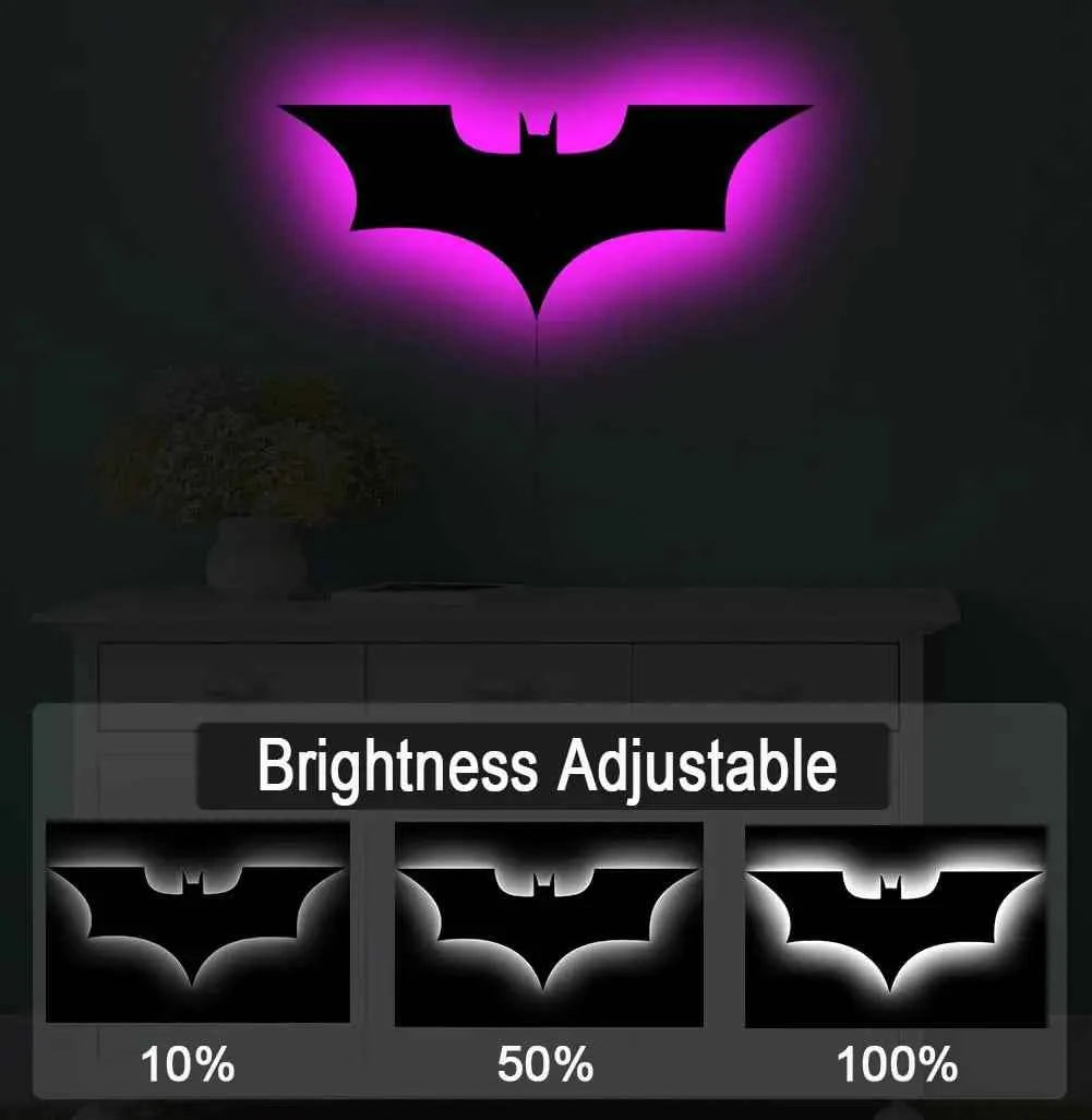 Premium Bat Neon Sign - 16 Color LED Night Light