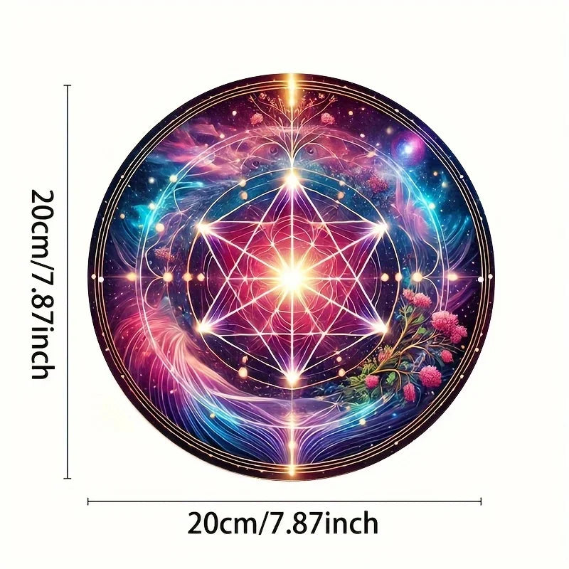 Elegant Flower of Life Metal Sign - Sacred Geometry Wall Art