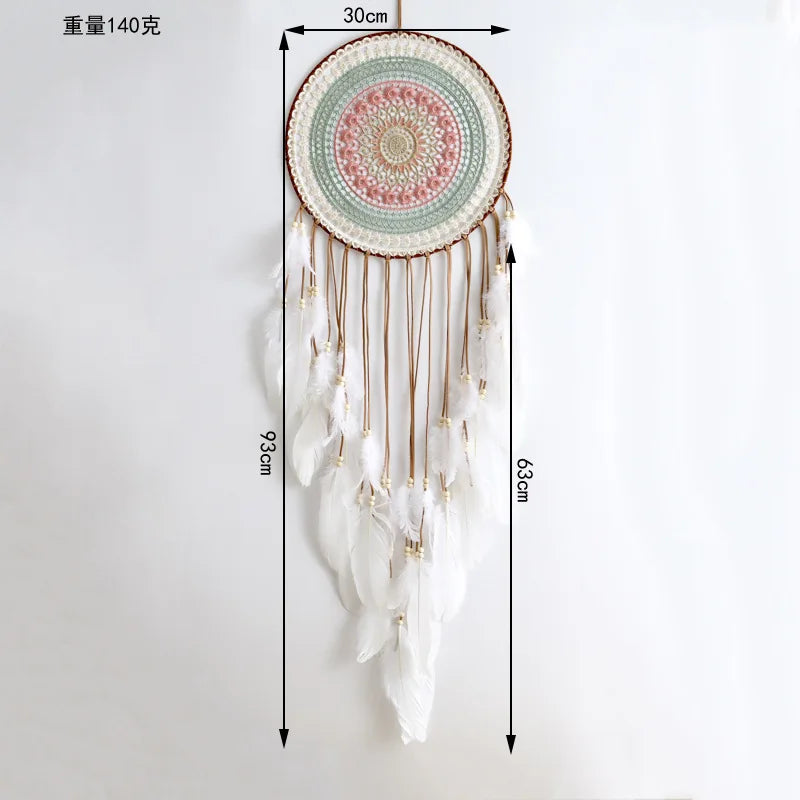 Colorful Handwoven Dreamcatcher Wall Hanging - Feather Tassel Ornament for Bedroom & Home Décor - Tulique