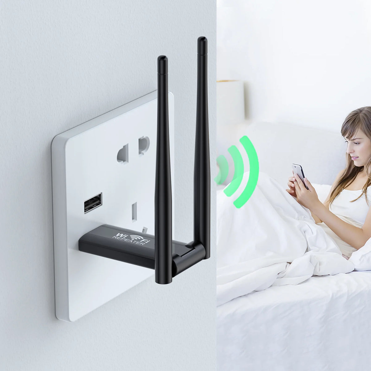 Premium Wireless USB WiFi Repeater Extender - 300Mbps Amplifier