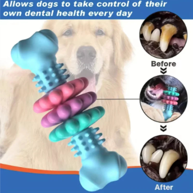 Premium Dog Chew Toy - Dental Cleaning & Leaky Treat Function