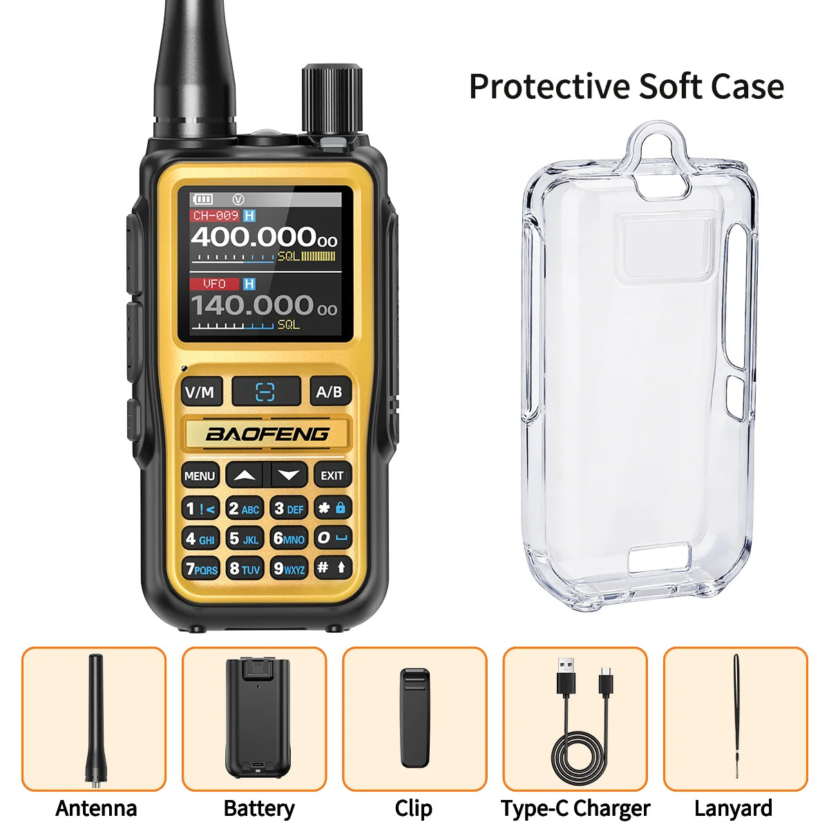 Professional Mini Walkie Talkie - Multi-Band & Bluetooth Two-Way Radio