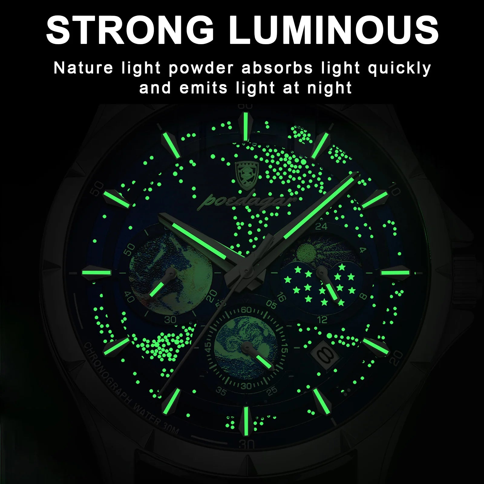 Luxury Men's Quartz Watch - Chronograph & Luminous