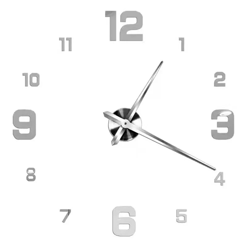 Elegant Modern Large Wall Clock - 3D DIY Quartz Design