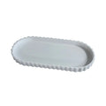 Elegant Scalloped Edge Luxury Decorative Tray - Oval Design