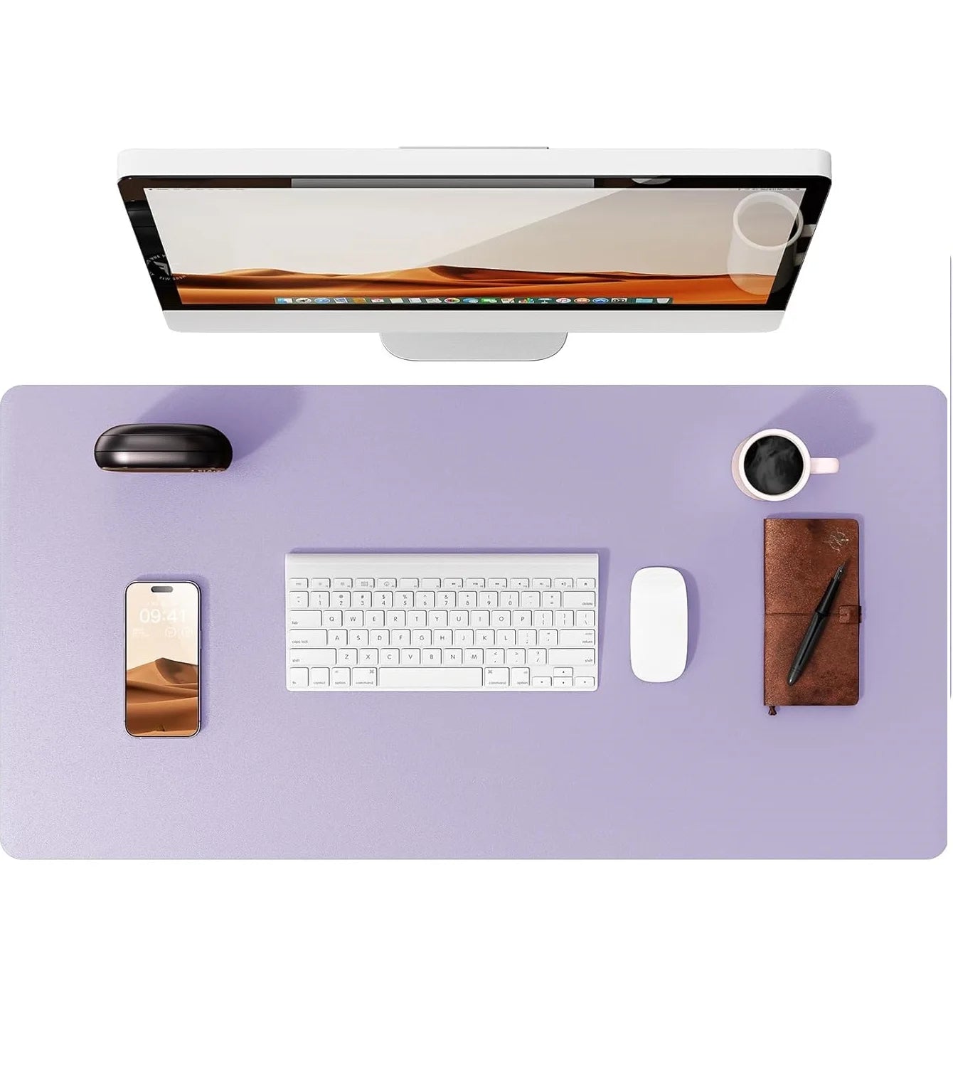 Premium Leather Desk Mat - Large Office Computer Protector