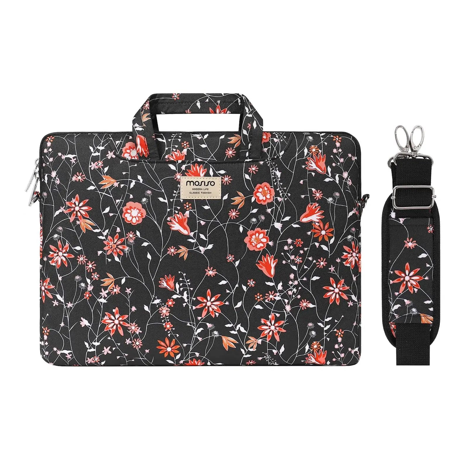 Premium Laptop Shoulder Bag - Water-Resistant Canvas Briefcase