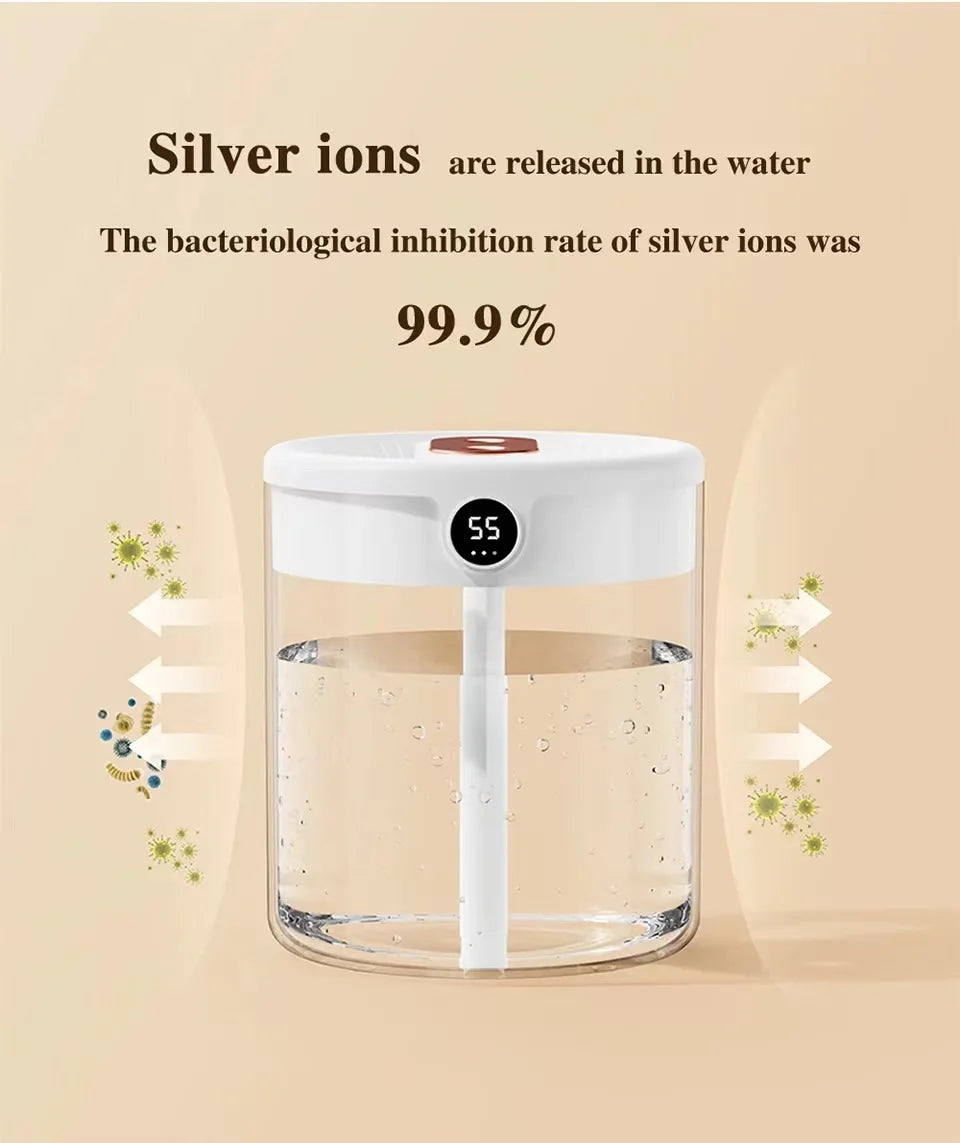 Elegant Bedroom Humidifier - Quiet USB Misting