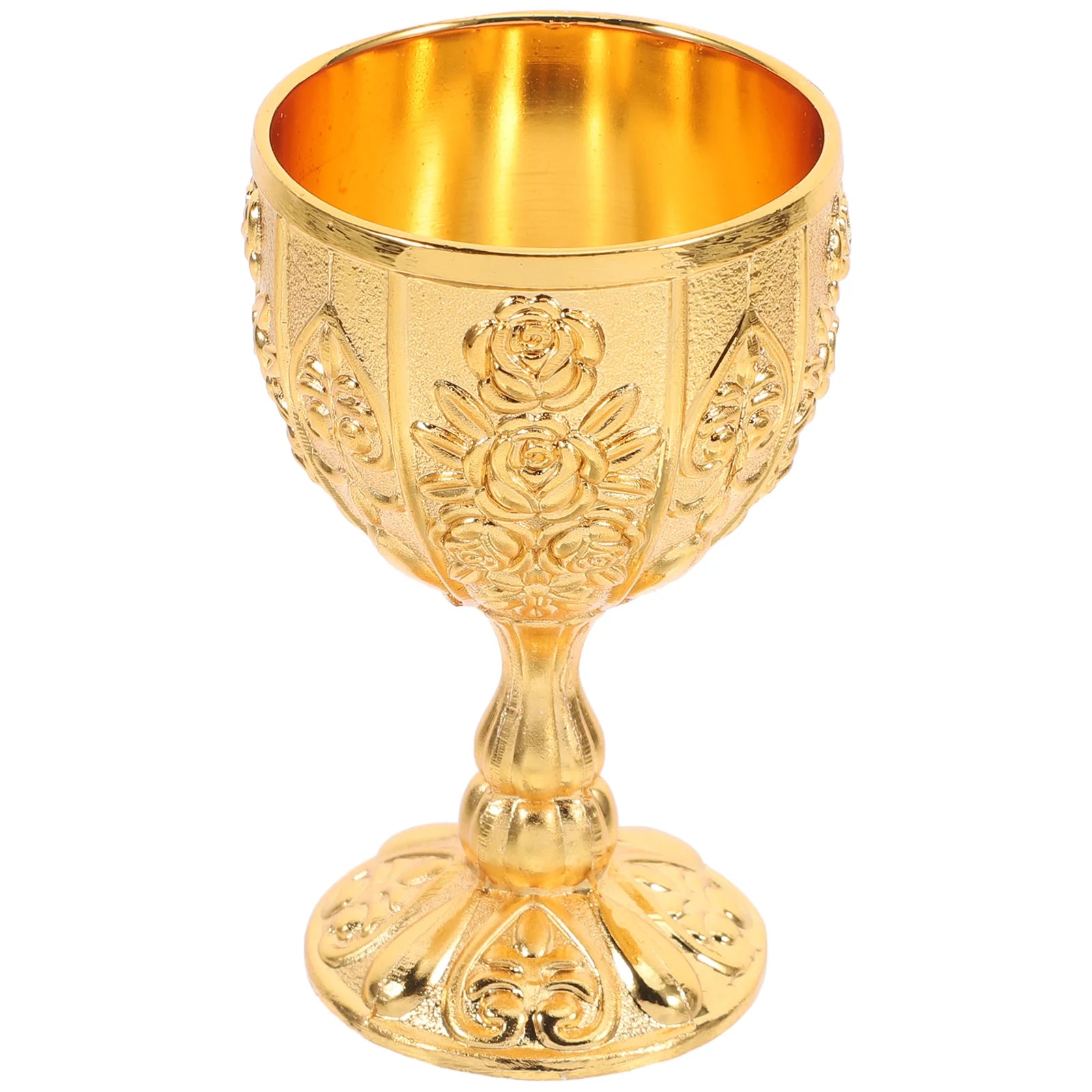 Elegant Gothic Communion Chalice - Gold Plated Brass