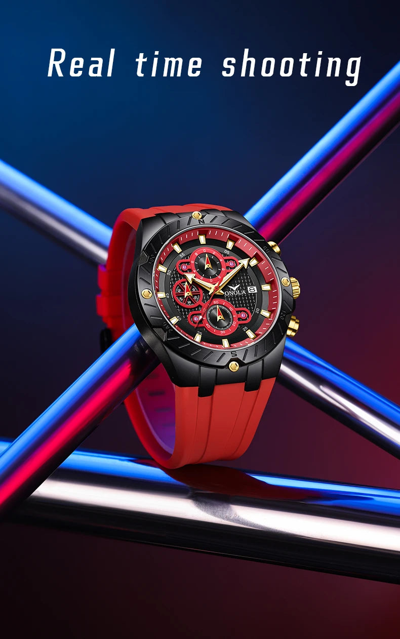 Premium Men's Sports Quartz Watch - Luminous & Waterproof