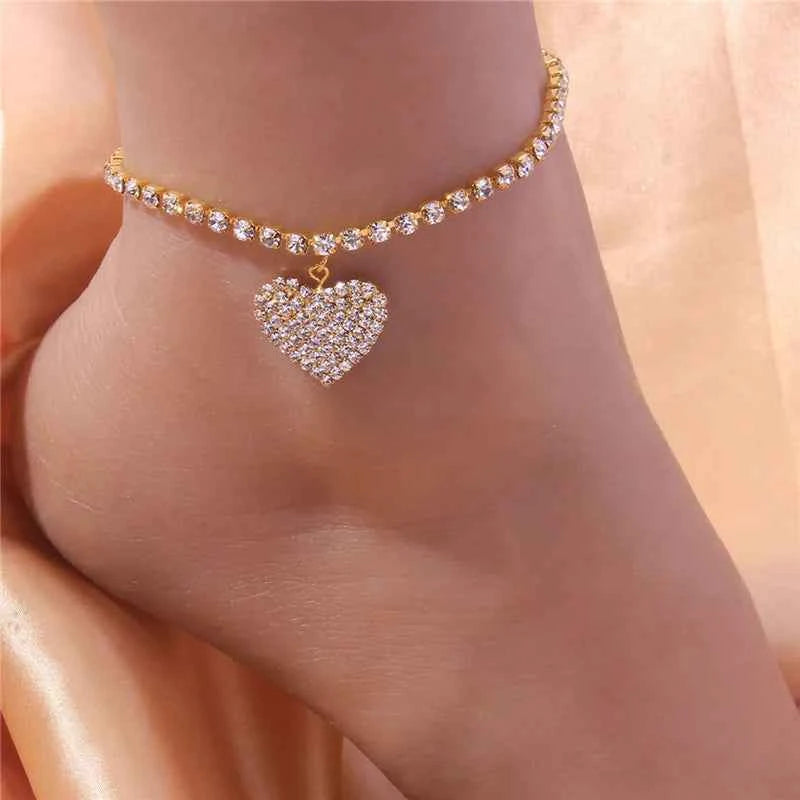 Stunning Rhinestone Chain Anklet - Luxury Leg Bracelet